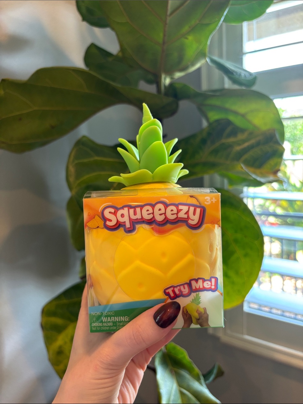 Target Squeeze Toy Pineapple in Yellow with Green Top